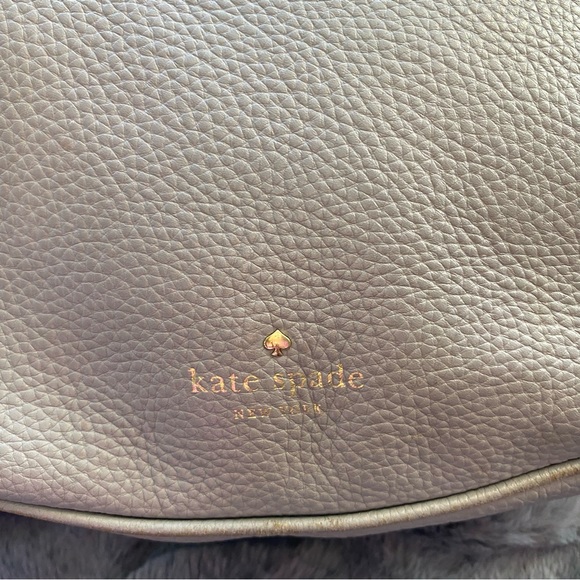 Kate Spade Gray Pebbled Leather Hobo Shoulder Bag - Picture 2 of 10